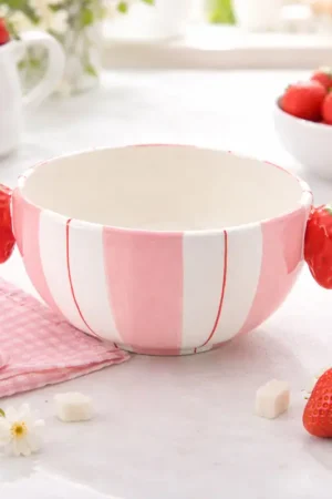 Bol fruité fraise 'Solaya' rose et blanc 37cl Offre Limitée